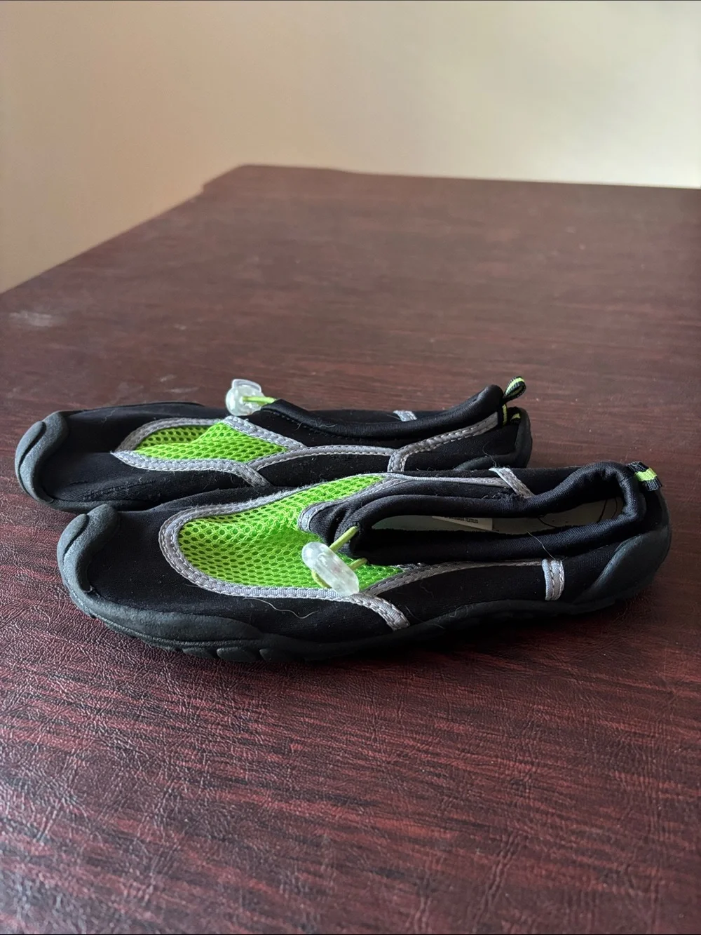 Kids Black and Lime Water Shoes